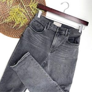 Everlane Womens Jeans The Cheeky Crop Washed Black High Waisted Denim 27